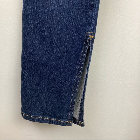 ANTHROPOLOGIE denim | Pilcro The Split Straight Jeans | size 25 | Dark Wash |NWT - Picture 5 of 11